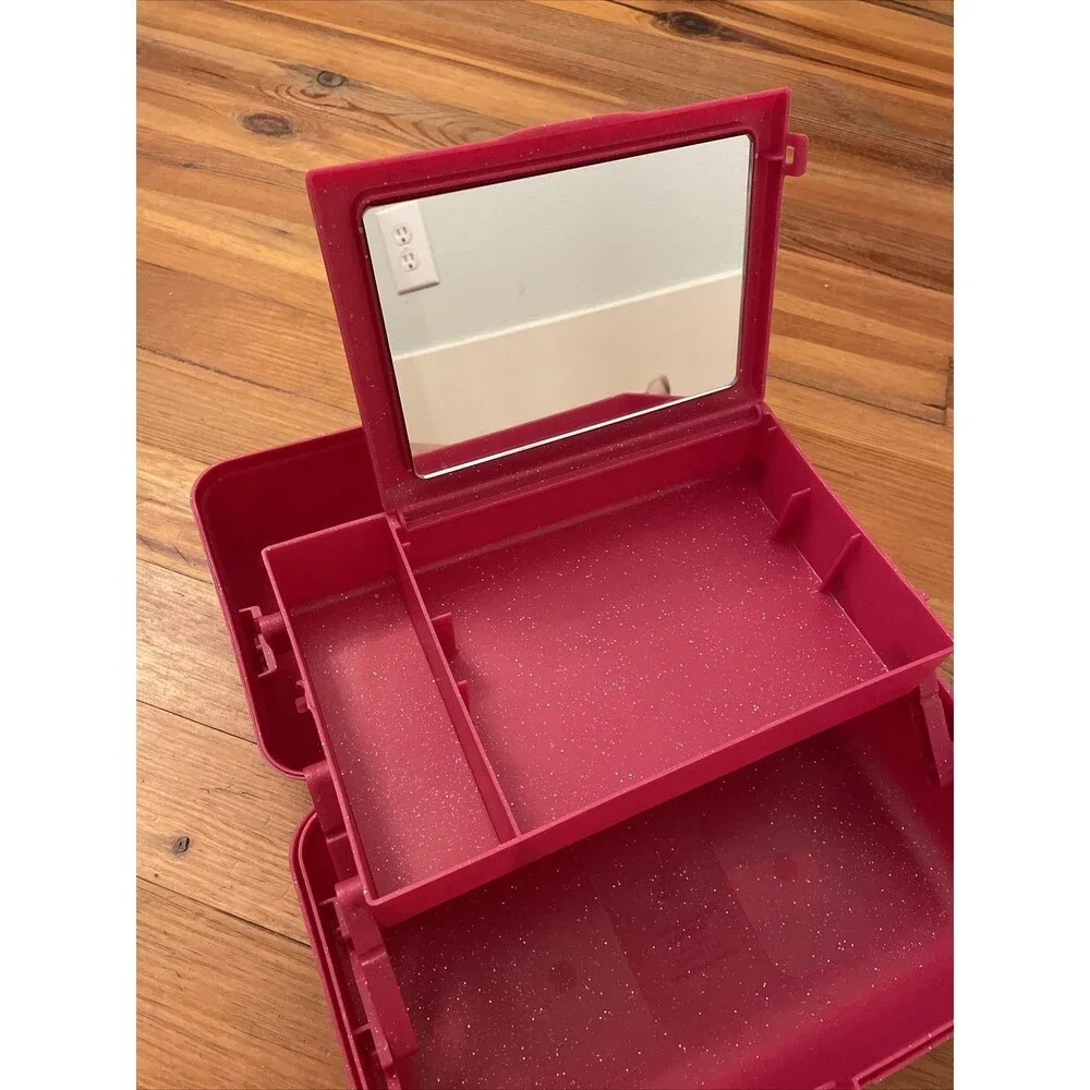 Caboodles On-The-Go Girl Makeup Cosmetic Travel Case Organizer Pink Sparkle